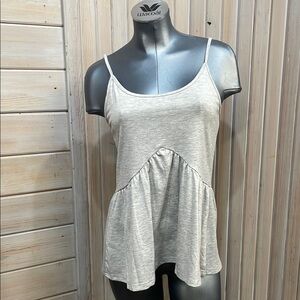 Gray Asymmetrical Peplum Camisole